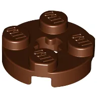 Plate Round 2 x 2 with Axle Hole Type 1 (+ Opening)