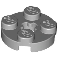 Plate Round 2 x 2 with Axle Hole Type 1 (+ Opening)