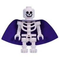 Skeleton, Standard Face, Bent Arms, Vertical Hand Clips, 78132 Torso, Cape