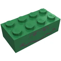 Brick 2 x 4 with Wavy Mouth and Eyes Print