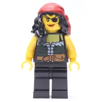 Pirate - Female, Black Hair with Bandana, Yellow Arms