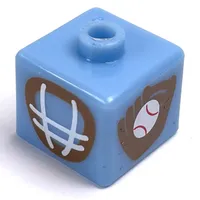 Pen Bead, Square with Baseball Glove and Mask Print