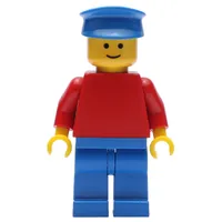 Red Torso, Blue Legs, Blue Cap