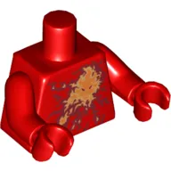 Torso Fire Energy Print (NRG Kai), Red Arms and Hands