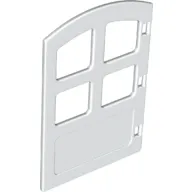 Duplo Door 1 x 4 x 4 with Four Panes, Same Size and Curved Top
