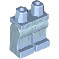 Hips and Bright Light Blue Legs with Vertical Light Aqua Stripes Print