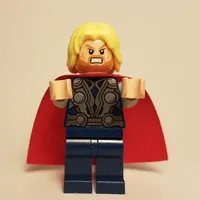 Thor with Red Cape and Bright Yellow Hair