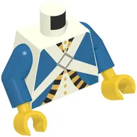 Torso Jacket with White Cross Straps Print (Imperial Soldier), Blue Arms, Yellow Hands