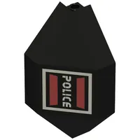 Panel 3 x 3 x 6 Corner Convex with Space Police I Logo Print Right