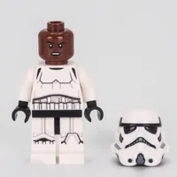 Stormtrooper, Black Squares on Back of Helmet, Reddish Brown Head