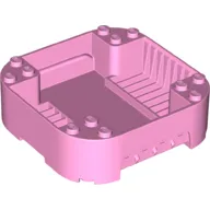 Pod, Square Rounded Corners, Back, 8 x 8 x 2, Corner Studs, and Recessed Slots