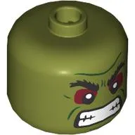 BigFig Head Hulk, Thick Black Eyebrows, Dark Red Eyeshadow, Angry, Teeth