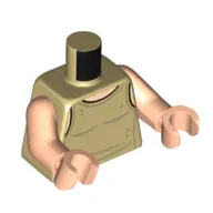 Torso Vest, Creases and Stains Print, Light Nougat Arms and Hands