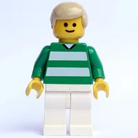 Soccer Player Green Torso, White Legs #18