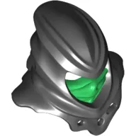 Wrap with Jagged Shoulders with Green Face Mask Print