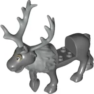 Animal, Reindeer, with Light Bluish Grey Antlers, Fur pattern (Sven)