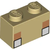 Brick 1 x 2 with White Square Eyes print