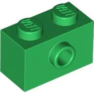Brick Special 1 x 2 with 1 Center Stud on 1 Side, Bottom Stud Holder