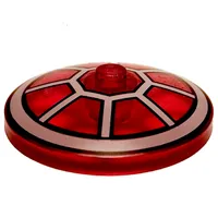 Dish 4 x 4 Inverted [Radar] with TIE Fighter Cockpit Print - Open Stud