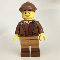 Camera Man, Reddish Brown Torso, Medium Nougat Legs, Reddish Brown Cap