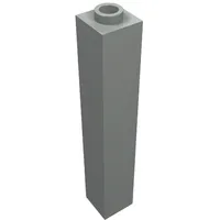 Brick 1 x 1 x 5 with Blocked Open or Hollow Stud