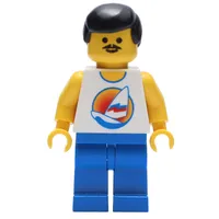 White Torso, Blue Legs, Black Hair