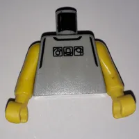 Torso Basketball Jersey with 3 Squares Print, Long One Piece Arms Yellow (NBA)