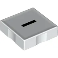Duplo Tile 2 x 2 with Minus ( '-' ) Print