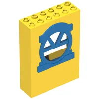 Fabuland, Building Wall 2 x 6 x 7 with Round Top Blue Window