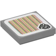 Tile 2 x 2 with Reznor and Barcode Print (Sticker)