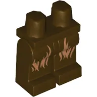 Hips and Dark Brown Legs with Dark Tan Fur Print