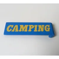Duplo Door 1 x 4 x 1 with Yellow 'CAMPING' Print