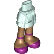 Minidoll Hips and Layered Skirt with Medium Nougat Legs and Magenta Shoes Print