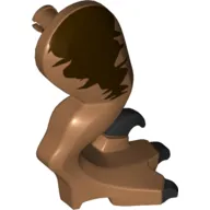 Animal Body Part, Dinosaur, Raptor Leg, Right, with Pin, Dark Brown Markings, Black Claws