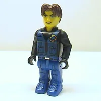Juniors Minifig, Jack Stone with Black Jacket, Blue Legs and Blue Vest