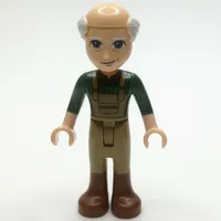 Marcel - Dark Green Shirt, Dark Tan Overall, Bald Head