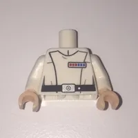 Torso Imperial Officer Uniform Print (Admiral Yularen), White Arms, Light Nougat Hands