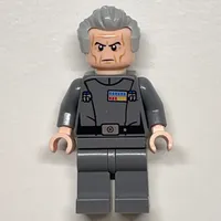 Grand Moff Wilhuff Tarkin, Dark Bluish Gray, Ruffled Hair