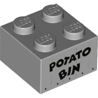 Brick 2 x 2 with Crate, 'Potato Bin' print