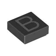 Tile 1 x 1 with letter Capital B Print