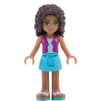 Andrea - Magenta Jacket, Medium Azure Skirt