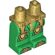 Hips and Green Legs with Pearl Gold Knee Pads, Toes, Plates (Aaron)