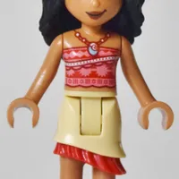 Moana - Red/Pink Shirt, Tan Skirt