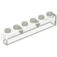 Brick 1 x 6 without Bottom Tubes, with 2 Raised Cross Supports