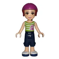 Mia - White/Lime Top, Dark Blue Trousers