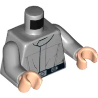Torso Imperial Crew Uniform with Black Belt Print, Light Bluish Gray Arms, Light Nougat Hands