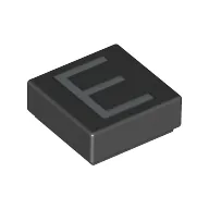 Tile 1 x 1 with letter Capital E Print