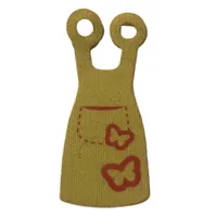 Neckwear Apron with Magenta Butterflies and Pocket Print