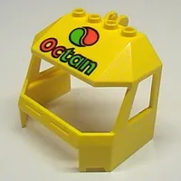 Windscreen 4 x 6 x 4 Cab with Hinge and 1 x 4 Bottom Cutout and Octan Print