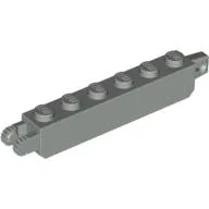 Hinge Brick 1 x 6 Locking with 1 Finger Vertical End and 2 Fingers Vertical End, 9 Teeth